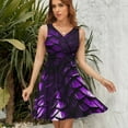 thumbnail image 7 of Purple Dragon Scales Women's Tank Dress V Neck Sleeveless Summer Sundress, 7 of 7