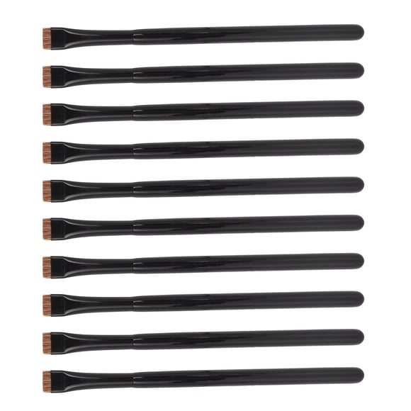 Pincel delineador de ojos, 10 piezas Pincel delineador de cejas de punta plana Pincel delineador de ojos Pincel de maquillaje elaborado con cuidado