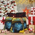 thumbnail image 6 of Rocae Stylish Yellow Dog Print Christmas Drawstring Linen Gift Bag with Drawstrings Treat Bag Goody Present Bags for Christmas Party Favor, 6 of 8