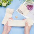 thumbnail image 3 of 2Pcs Knitted Rib Fabric Cuffs Replacement 29.5x2.75inch Tubular Rib Knit Fabric for Waistband Wear Cotton Padded Jacket Sportswear Cuffs Extension 3.5mm Thick Antique White, 3 of 9