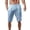 Blue, variant on COMVALUE Mens Cotton Linen Shorts Casual Elastic Waist Lightweight Vacation Summer Beach Shorts with Pockets Yellow for Size S