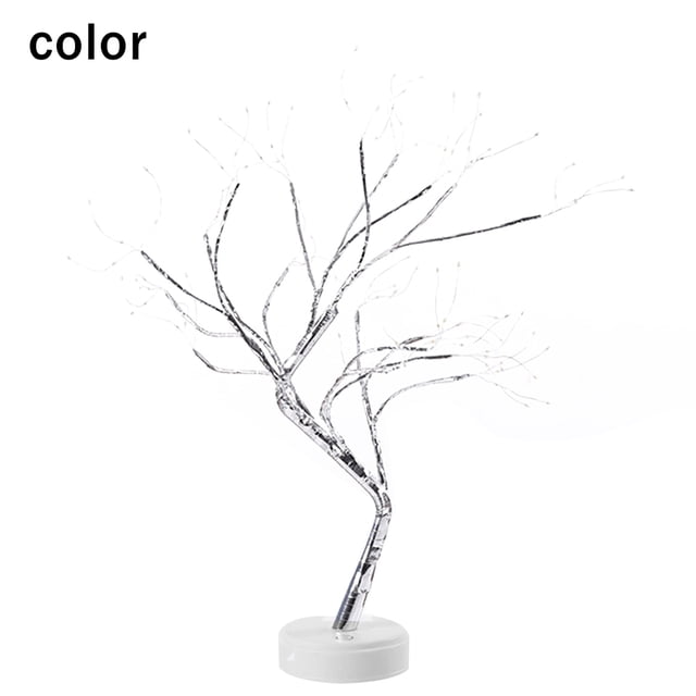 Bewildely Árbol de luz LED para el hogar, Hotel, decorativo, ajustable, lámpara de árbol Artificial, dormitorio, fiesta, Festival, decoración, árbol Iluminación y accesorios Vistoso 108LED 1# Bewildely HA001829-02B