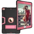 thumbnail image 1 of Mignova for New iPad 7th Generation 10.2" 2019 / iPad 10.2 Case, Hybrid Rugged Heavy Duty Defender Shockproof Protective with Built-in Kickstand for Apple iPad 10.2 Inch 2019 (Black/Pink), 1 of 7