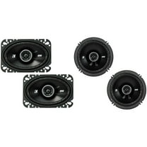 Kicker DSC650 6.5-Inch (160-165mm) Coaxial Speakers w/ 43DSC4604 4x6" Coaxial Bundle