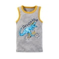 thumbnail image 3 of ENFLASH Toddler Kids Little Boys' Tank Undershirt Sleeveless Cotton Tank Tops Dinosaur Round Neck Undershirt Tees Pack of 3, 3 of 8