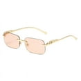 thumbnail image 1 of Gafas de sol cuadradas decorativas sin marco de color para hombres y mujeres, gafas de sol retro de metal, 1 of 6