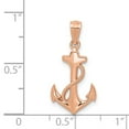 thumbnail image 2 of FJC Finejewelers 14 kt Rose Gold Anchor Charm 19 mm x 13 mm, 2 of 5