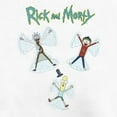 thumbnail image 2 of Men's Rick and Morty Christmas Snow Angels Sweatshirt White Medium, 2 of 4