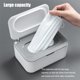 thumbnail image 4 of Caja de almacenamiento de tejidos Reutilizable con tapa de gran capacidad Toalla a prueba de polvo Organizador del dispensador Hogar para coches de sala de estar gris Methold HA012032-02B, 4 of 7