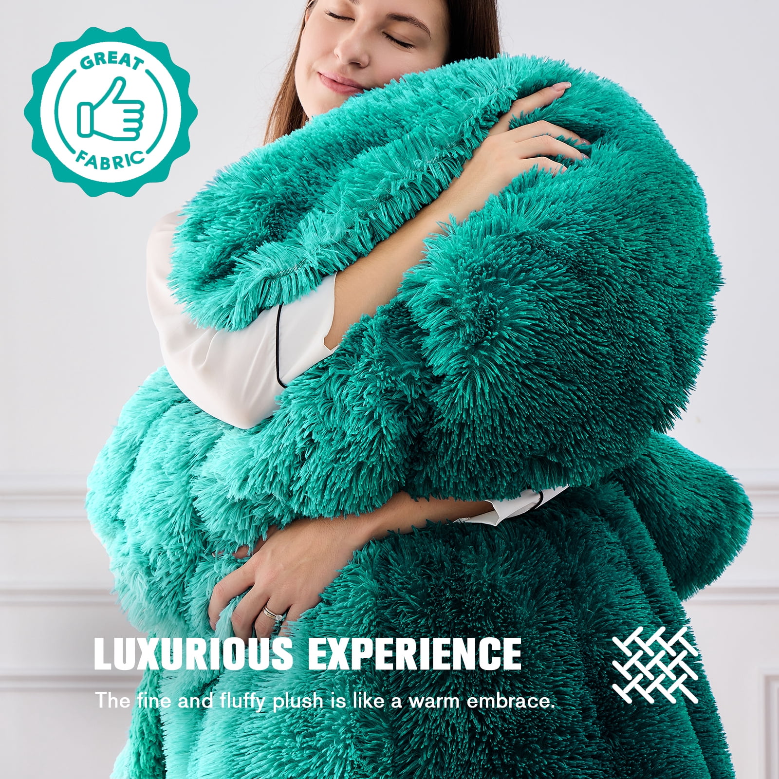 PMONPA Heated Blanket for Adult, Soft Faux Fur & Sherpa Electric Blanket, Fast-Heating with 10 Heating Levels & 5 Options Auto off, 51"x 61", New Green