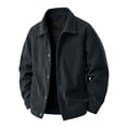 thumbnail image 2 of Men's Corduroy Jacket Fall Casual Button Down Jacket with Notched Collar & Side Pockets Relaxed Fit Outerwear 3XL, 2 of 9