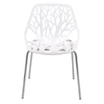 thumbnail image 6 of Leisuremod Ravenna 5-Piece Dining Set with 4 Chairs and Round Table White, 6 of 16