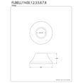 thumbnail image 2 of Kingston Brass FLBELL11430 1-1/4" ID x 3" OD Bell Flange, Matte Black, 2 of 2