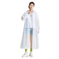 thumbnail image 1 of Posco Lluvia Con Capucha Impermeable Desechable Poncho para Hombres Mujeres Adultas () Blanco, 1 of 3