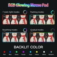 thumbnail image 5 of Three Cute Snowmen Wireless Charging RGB Gaming Mouse Pad Large Keyboard Mat Rubber Base 13 Light Modes, 5 of 6