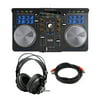 Hercules Universal DJ Controller Bundle with Headphones & Male-to-Male RCA Cable