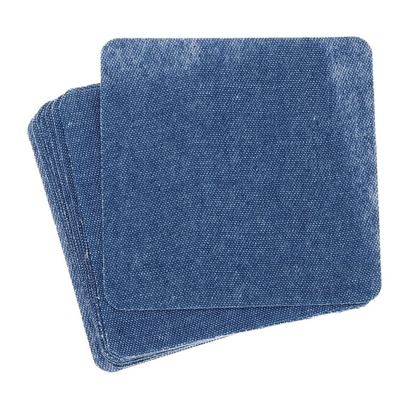 Uxcell Fabric Patch Iron-on Patches Navy Blue 3"x3" for Clothes Pack of 10