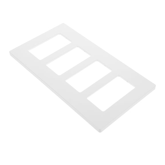 VORCOOL Durable White Plastic Wall Outlet Cover Plate Screwless Design for Home and Office