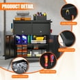 thumbnail image 6 of Aobabo 35.43'' H Metal Storage Cabinet on Wheels with 2 Drawer, Rolling Steel Garage Tools Cabinet with Side Pegboard &4 Hooks & 1 Adjustable Shelf for Garage,Shop,Home, Black, Assembly Required, 6 of 8