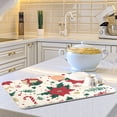 thumbnail image 6 of Yayeee Dish Drying Mat for Kitchen Counter 18"x24" Microfiber Absorbent Pad, Christmas Floral, 6 of 7