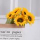 thumbnail image 3 of Nvzi 12 girasoles artificiales con tallos de 10 cm de seda a granel para decoración de bodas, hogares, jardines y fiestas al aire libre (amarillos), 3 of 5