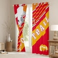 thumbnail image 3 of Feelyou Rugby Sport Player Curtains Pack of 2 (42x84 Each) for Teens, Red Gold Cartoon Curtains Blackout, Football Soccer Theme Bedroom Curtains, Curtains and Drapes Decor, 3 of 6