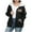 AA-Black, variant on QIUOMBBP Winter Jackets for Women Plus Size Sherpa Lined Full Zip Hoodies Wine Glass Print Long Sleeve Fleece Sweatshirts, Gray, XXXL
