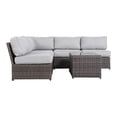 thumbnail image 2 of Living Source International Ensemble d'Extérieur 6 Pcs avec Coussins en Oléfine, Brun/gris, 2 of 3