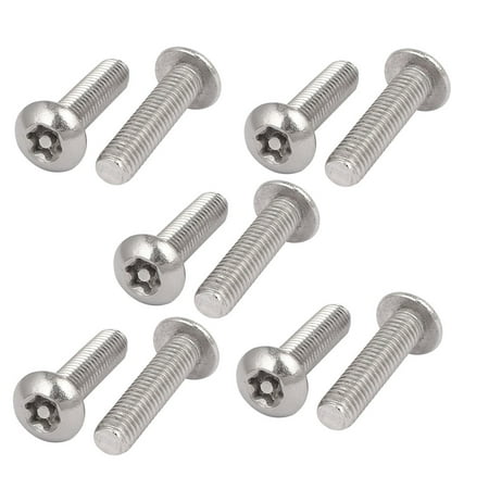 

M5x20mm 304 Stainless Steel Button Head Torx Security Tamper Proof Screws 10pcs