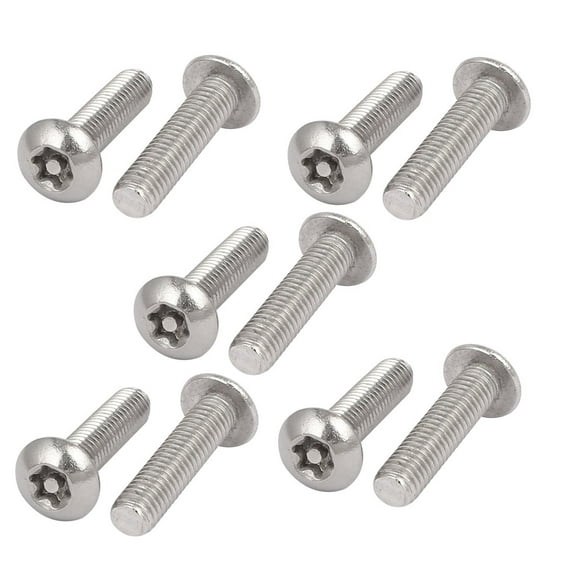 M5x20mm 304 Stainless Steel Button Head Torx Security Tamper Proof Screws 10pcs