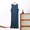 thumbnail image 2 of QIbmong Sleeveless Nightgowns for Women Henley Neck Maxi Summer Dress Casual Comfy Loose Fitted Loungewear(XXXL,Army Green), 2 of 9