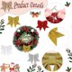 thumbnail image 3 of KAIYANG Paquete de 8 lazos dorados para árbol de Navidad, lazos dorados con purpurina de 5,5 pulgadas para coronas, decoraciones de guirnaldas, dorados, 3 of 5
