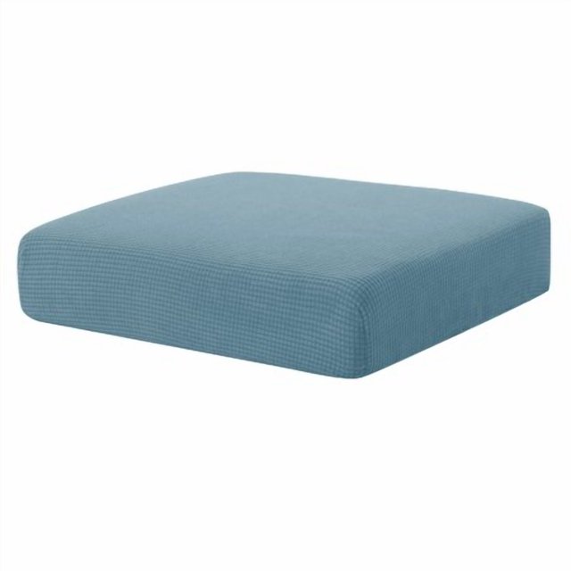 Hokway Housses de Coussin Extensibles Réversibles Protecteur de Coussin de Canapé (Bleu Fumé, Petit)