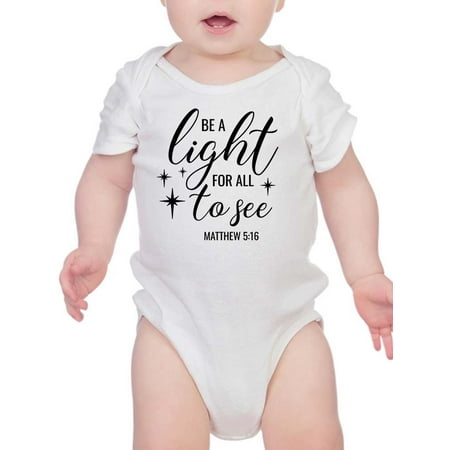 

Be A Light For All To See Bodysuit Infant -Smartprints Designs 18 Months