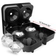 thumbnail image 5 of Bandeja de cubos 3D, moldes de diamante para cubitos de hielo de silicona, congelador, bandeja de cubitos de hielo de silicona flexible negra, esferas de hielo de fusión ultra lenta, whisky, whisky escocés, cóctel Highball o vasos de licor Sailing Electrónica, 5 of 5