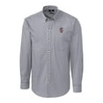 thumbnail image 2 of Men's Cutter & Buck Charcoal Southern Illinois Salukis Easy Care Stretch Gingham Long Sleeve Button-Down Shirt, 2 of 3