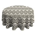 thumbnail image 4 of Round Waterproof Tablecloth 60×60 Inch, Black Lines Reusable Indoor/Outdoor Durable Table Cover for Party Kitchen Dinner Room Decor, 4 of 6