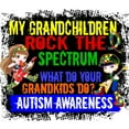 thumbnail image 3 of CafePress - Rock Spectrum Autism Women's Dark Pajamas - Women's Short Sleeve Print T-Shirt and Pants Dark Cotton Pajama Set, 3 of 7