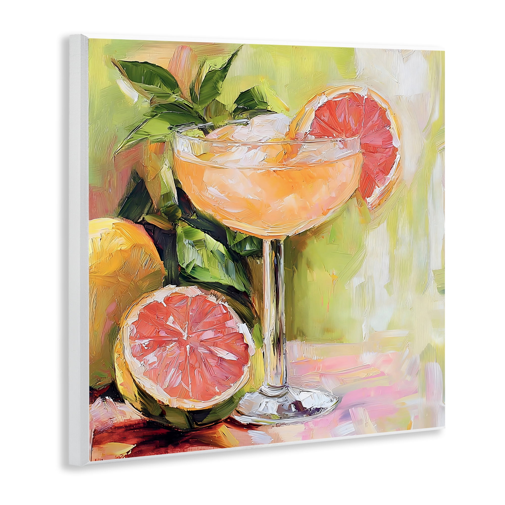 Stupell Industries Grapefruit Summer Cocktail Wall Plaque Art, design by Riley B