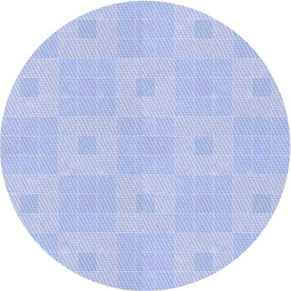 Ahgly Company Indoor Round Patterned Heavenly Blue Area Rugs, 7' Round