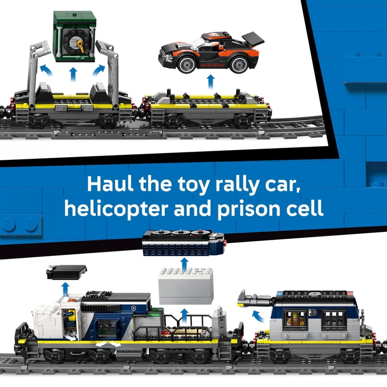 LEGO City Police Train Heist Building Toy - Train Set with Police