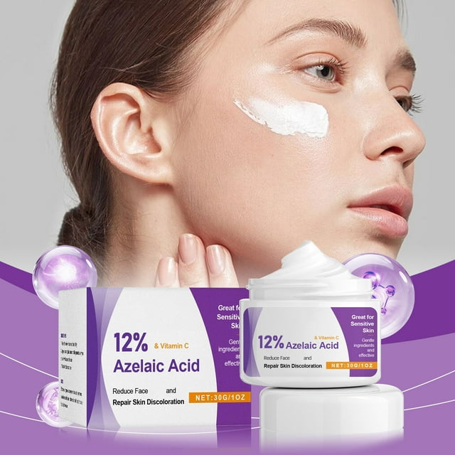 12% Sérum Facial de Ácido Azelaico con Ácido Hialurónico para el Alivio del Enrojecimiento y la Desobstrucción de los Poros, Crema de Tratamiento Diario Reparadora de la Barrera Cutánea Natural