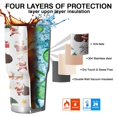 thumbnail image 7 of 30oz White Christmas Santa Pattern Tumblers Stainless Steel Tumbler with Lid and Straw,Vacuum Insulated Double Wall Travel Tumbler Cups Mug with Cleaning Brush for Coffee,Tea, 7 of 7