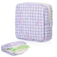 thumbnail image 1 of Bolsa para Toallas Sanitarias Yuanchu con Moño Morado 14x14x4 cm, 1 of 7