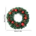 thumbnail image 3 of Christmas Wreath Door Hanging Decoration Bronze Plastic Rattan 12in Wreath for Home Hotel Mall Indoor Outdoor Holiday Decor, 3 of 6