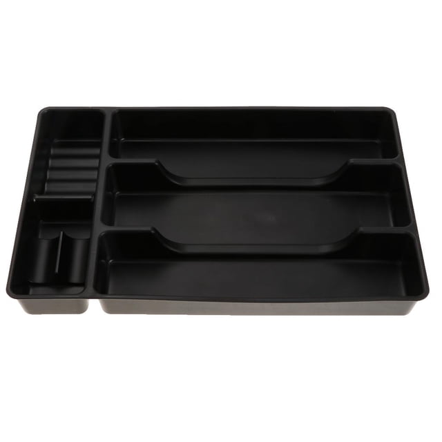Organizador de escritorio de oficina en casa Sunnimix con Bandeja de almacenamiento de plástico de primera Negro