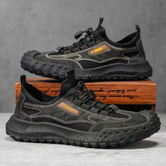 Men'S & Women'S Low-Top Work Boots-like Sneakers - Cushioned Insole, Breathable Fabric & Durable Synthetic Upper Slip-Resistant PVC Sole, - All-Terrain Traction for Outdoor, Casual)