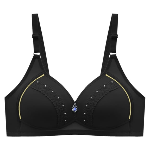 Wdgfv Wireless Nursing Bra for Pumping Seamless Full Coverage Maternity Bralette No Underwire for Pregnancy and Breastfeeding Black 38