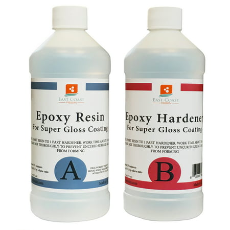 EPOXY RESIN 32 oz kit CRYSTAL CLEAR for Super Gloss Coating and Table (Best Epoxy Resin For Jewelry)