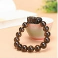 thumbnail image 6 of K-KED Beads Bracelet Natural Obsidian Jade Charm Chain Handmade Coffee Gemstone Unisex, 6 of 9